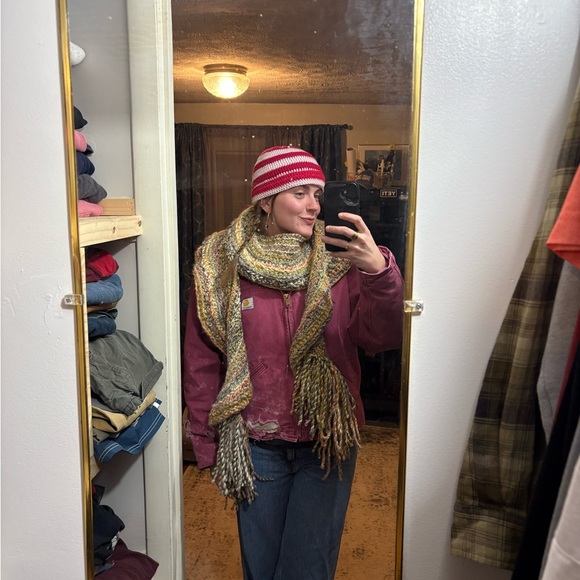 Multicolor handmade crochet Scarf - Picture 3 of 5